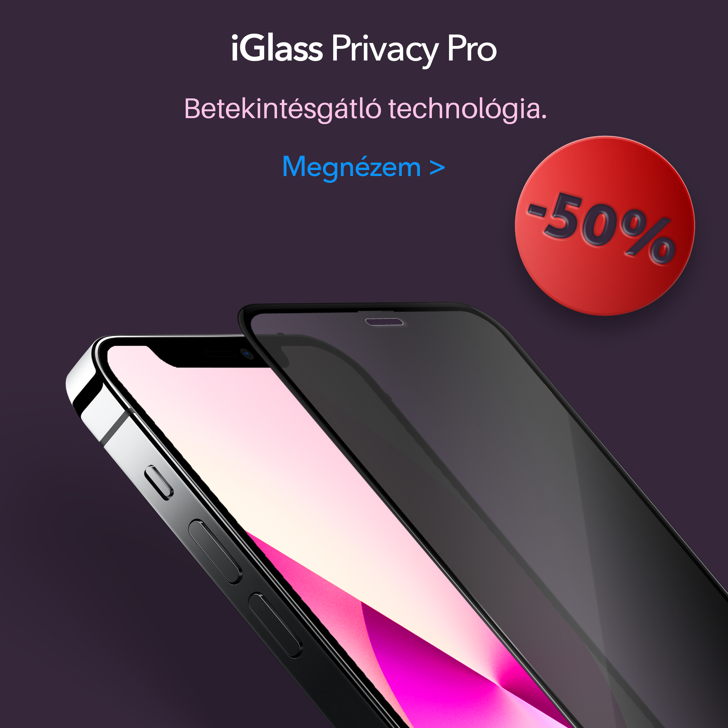 mobile kedvezmeny privacy pro 50-iglass-iphone-uvegfolia