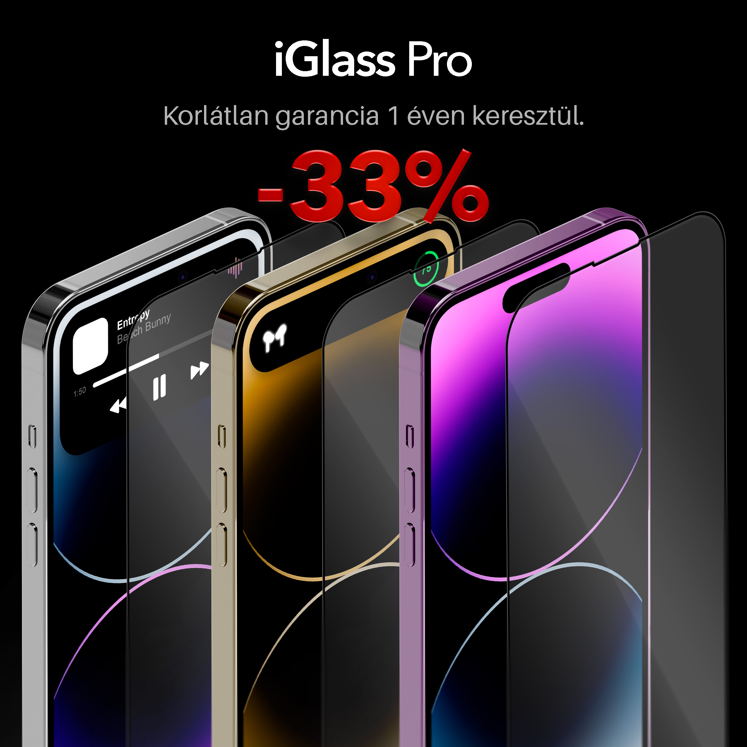 1 iGlass Pro 33 gombnelkul-iglass-iphone-uvegfolia