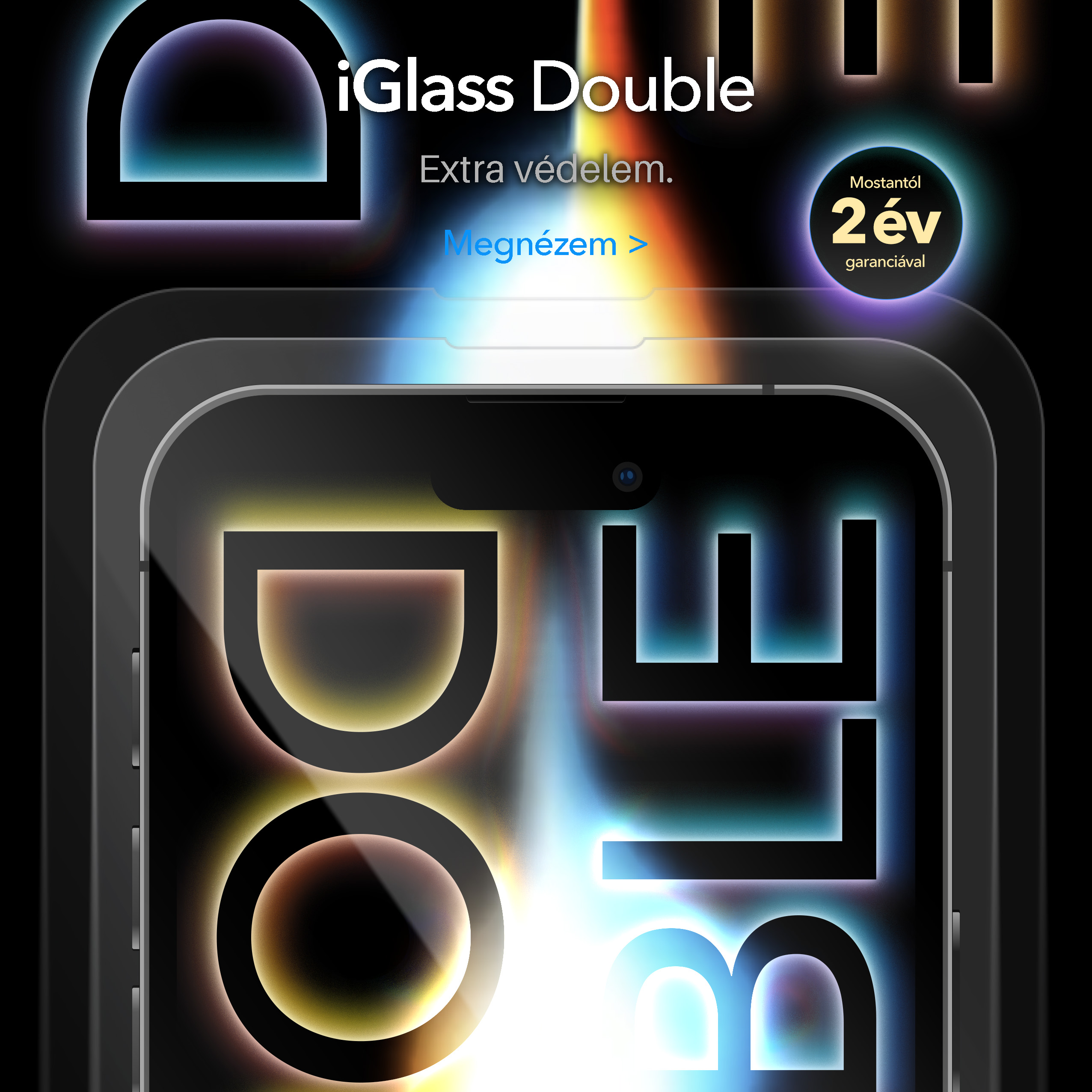 kocka double 2ev-iglass-iphone-uvegfolia